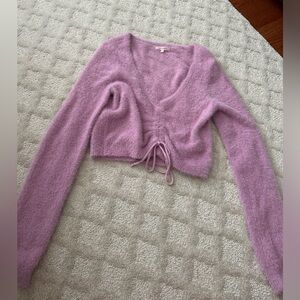Pacsun fuzzy pink long sleeve size M